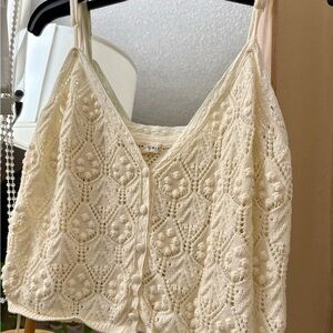 CREAM CROCHET TOP ☁️✨